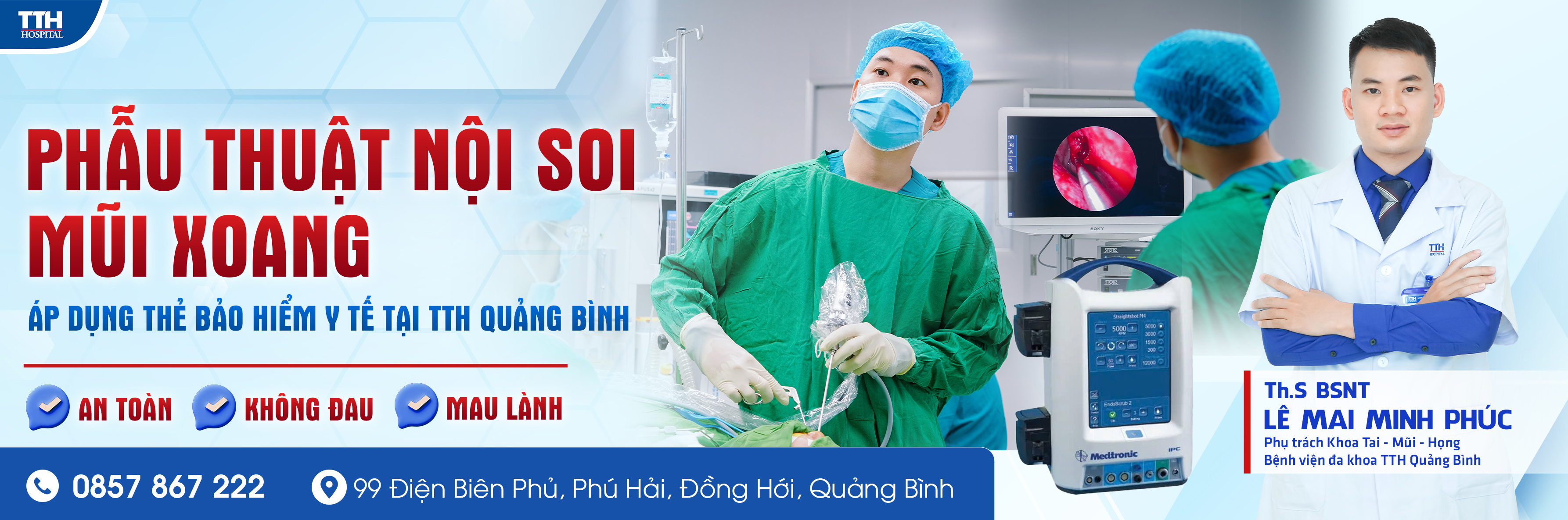 Phẫu thuật nội soi mũi xoang - công nghệ hiện đại, mổ xoang êm ái